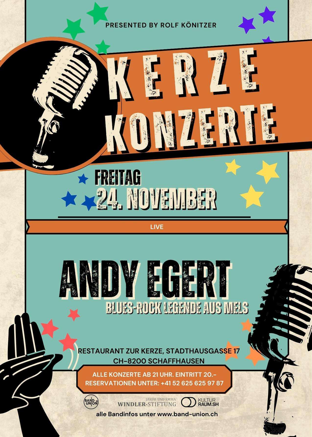 Freitag, 24. November – Kerzenkonzerte mit Andy Egert