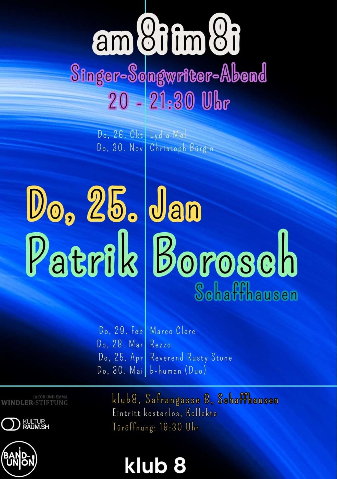 «am 8i im 8i» mit Patrik Borsch