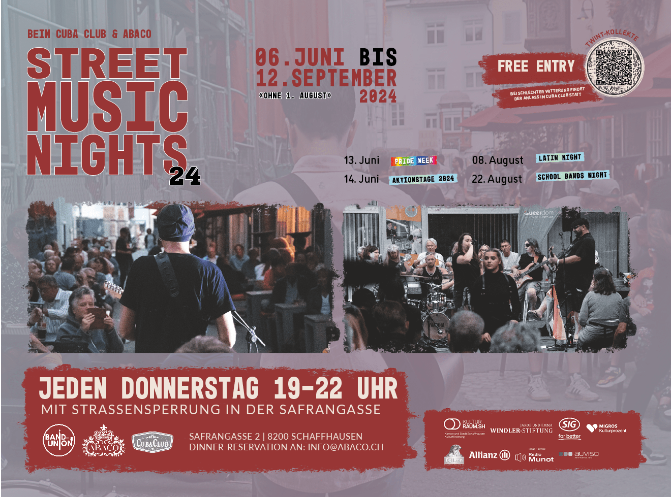 Programm für Street Music Nights 2024 bekannt