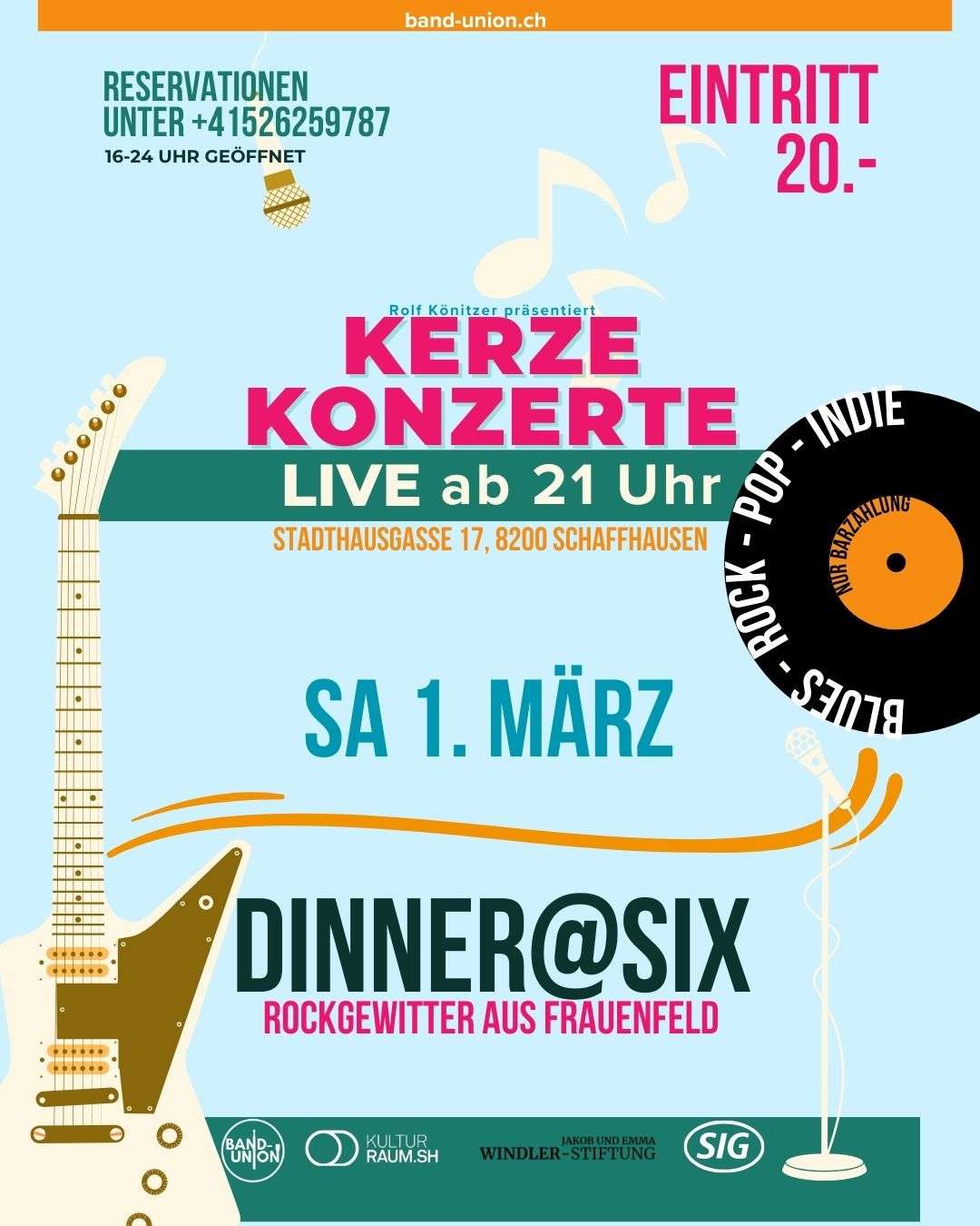 Kerzen-Beben mit Dinner@Six - 1. März 2025