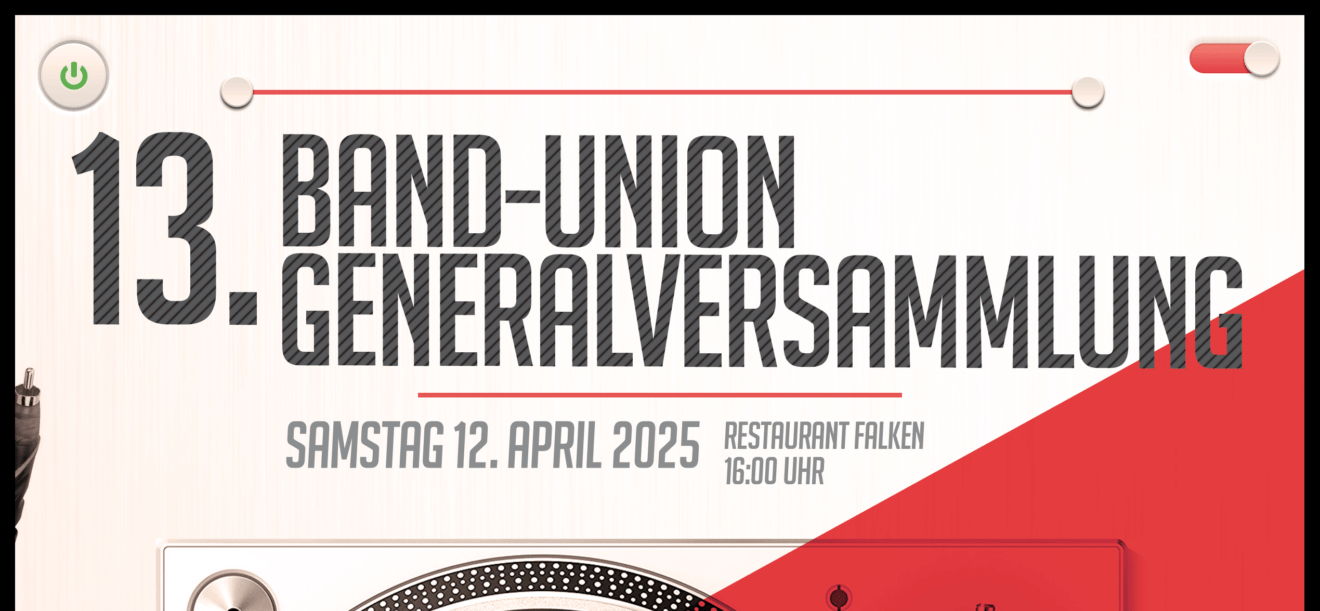Anmeldung 13. Band-Union Generalversammlung