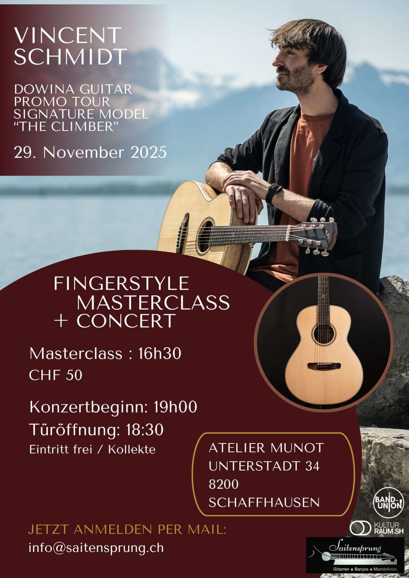 Fingerstyle Feuerwerk in Workshop- und Konzert Kombination