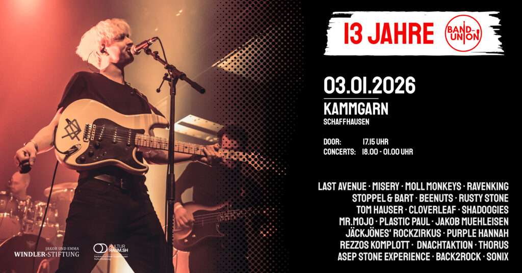 13 Jahre Band-Union – 21 x LIVE – präsentiert von der Band-Union