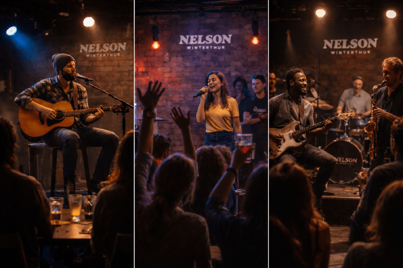 Ausschreibungen für neue Live-Formate im Nelson Pub, Winterthur